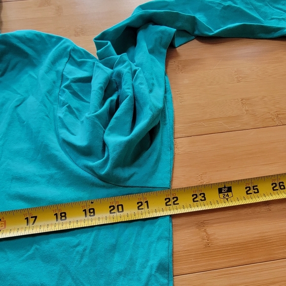 Lands End Skimmer Turtleneck Shaped Fit Cotton Modal sz XL Teal Seafoam - Picture 8 of 9